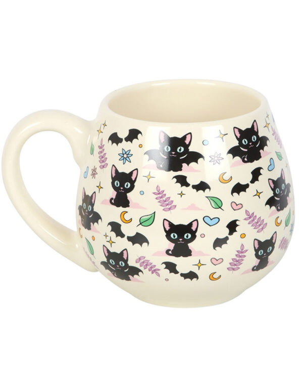 „Cute & Creepy“ Mystic Kaffeetasse mit Katzenmotiv