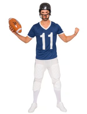 American Footballer 2-tlg. Herren weiß/blau XL
