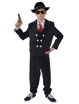 Anzug Gangster Kinder 2-tlg. Jungen schwarz