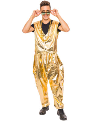 Anzug Rapper 2 tlg. Metallic Herren gold M