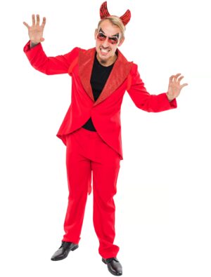 Anzug Teufel 2-tlg. Herren rot S