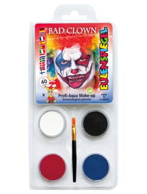 Aqua-Set Bad Clown Schminke für Karneval & Fasching