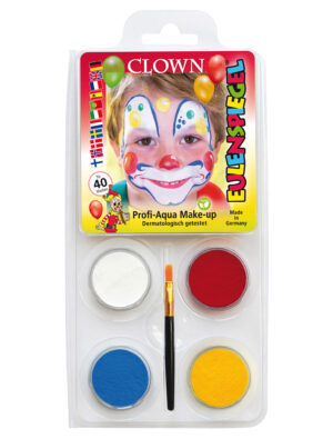 Aqua-Set Clown Schminke für Karneval & Fasching