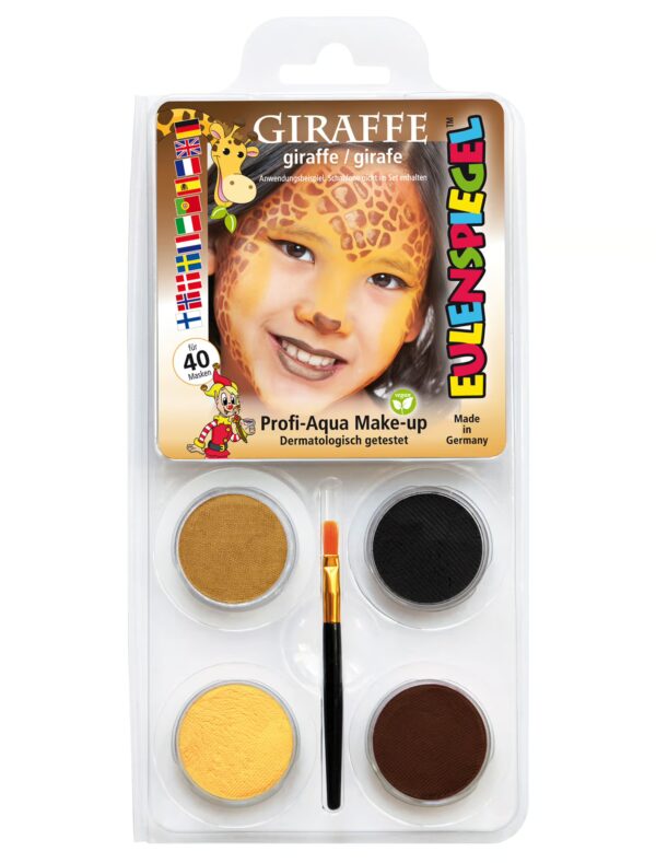 Aqua-Set Giraffe bunt Schminke für Karneval & Fasching