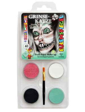 Aqua-Set Grinse-Katze bunt Schminke für Karneval & Fasching