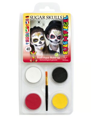 Aqua-Set Sugar Skull Schminke für Karneval & Fasching