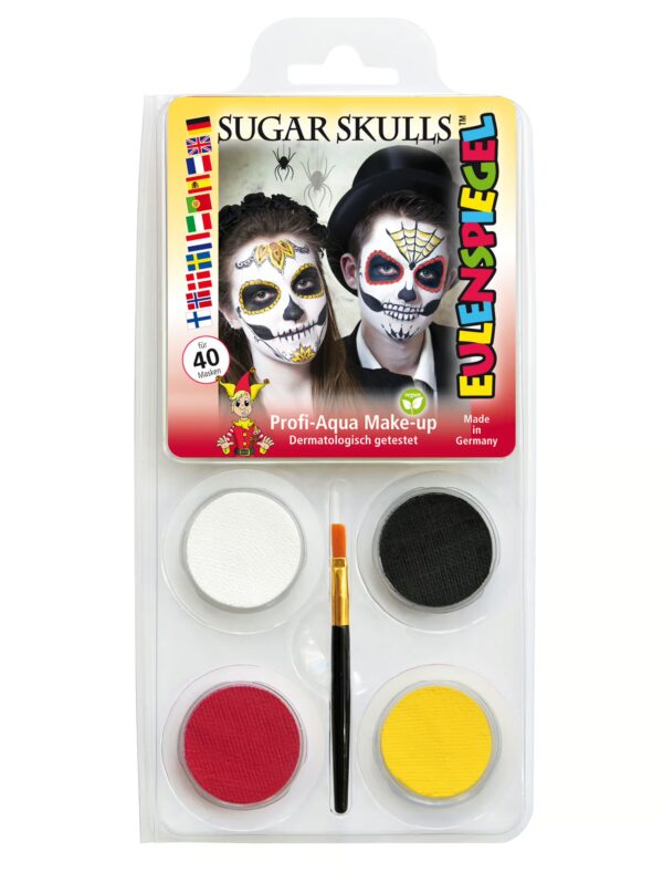 Aqua-Set Sugar Skull Schminke für Karneval & Fasching