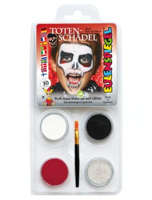 Aqua-Set Totenschädel Schminke für Karneval & Fasching