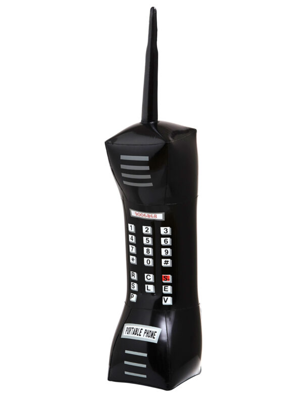 Aufblasbares Handy 77cm Farbe: schwarz