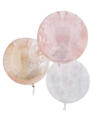 Ballons mit Glitzer 3 Stk. 55cm bunt Farbe: bunt
