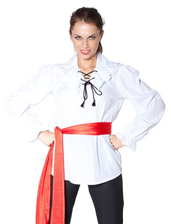 Bluse Piratin Damen weiß 44-46