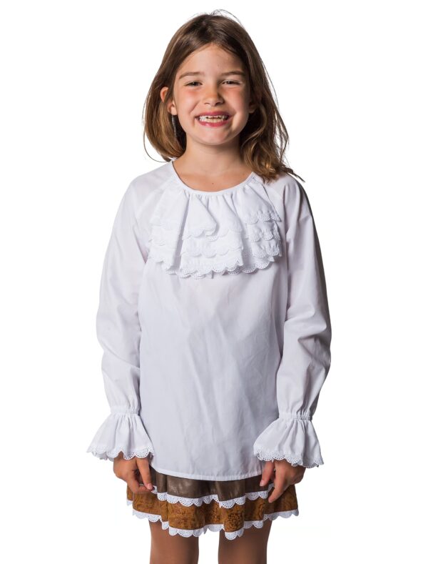 Bluse Piratin 140 Farbe: weiß