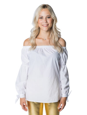 Bluse Piratin schulterfrei weiß M/L