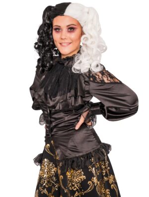 Bluse mit Jabot Damen schwarz S