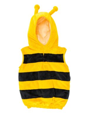 Body Plüsch Biene Kinder schwarz/gelb 98-104