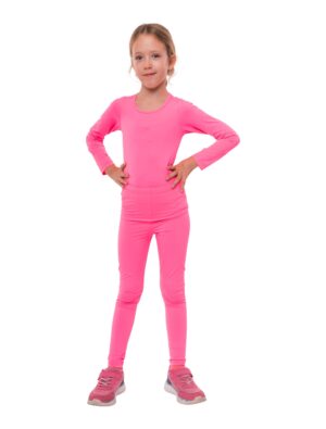 Body langarm Kinder pink 116/128