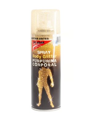 Bodyspray Glitter 200ml gold Schminke für Karneval & Fasching