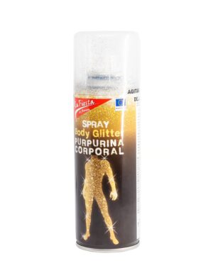 Bodyspray Glitter 200ml silber Schminke für Karneval & Fasching
