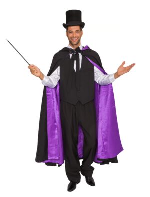 Cape Halloween schwarz/lila one size