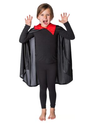 Cape mit Kragen Kinder rot one size