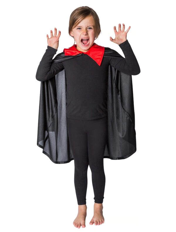 Cape mit Kragen Kinder rot one size
