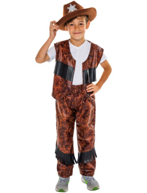 Cowboy Lucky Kinder 2-tlg. dunkelbraun