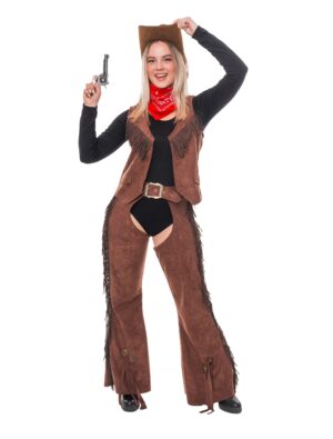 Cowgirl Set 2-tlg. Damen braun S/M