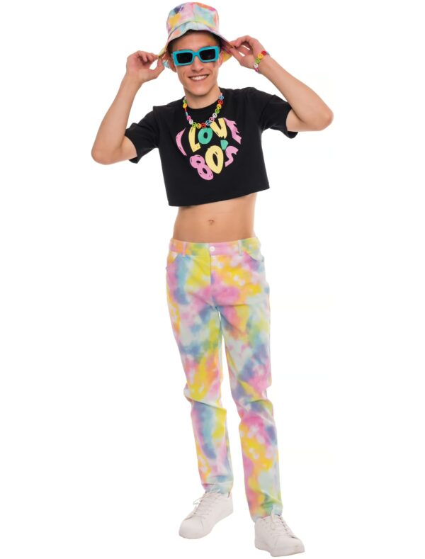 Crop T-Shirt I LOVE 80'S Damen schwarz XXS/XS