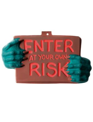 Deko-Schild ENTER AT YOUR OWN RISK Farbe: bunt