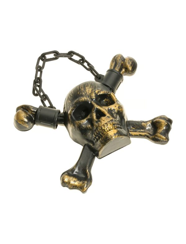Deko Totenkopf zum Aufhängen 27x8x22cm gold