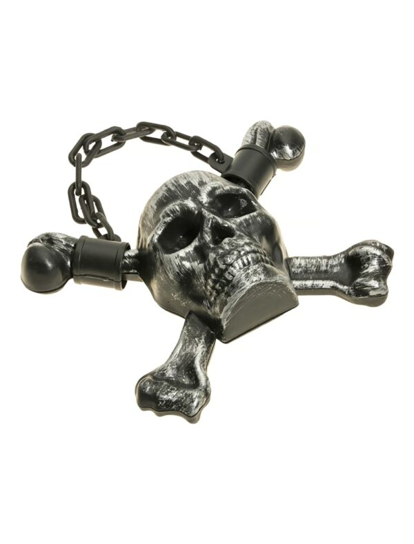 Deko Totenkopf zum Aufhängen 27x8x22cm silber