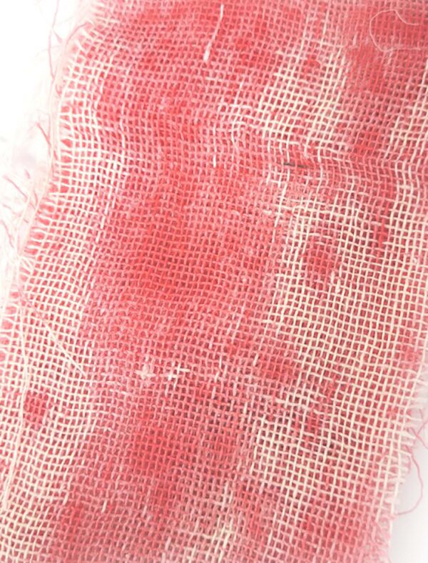 Dekoband blutig 10m beige/rot