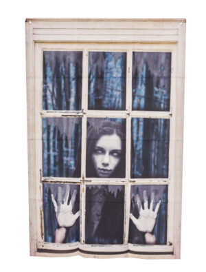 Dekotuch Fenster mit Frau Farbe: bunt