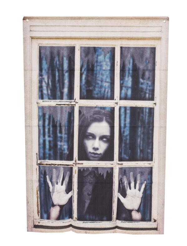Dekotuch Fenster mit Frau Farbe: bunt