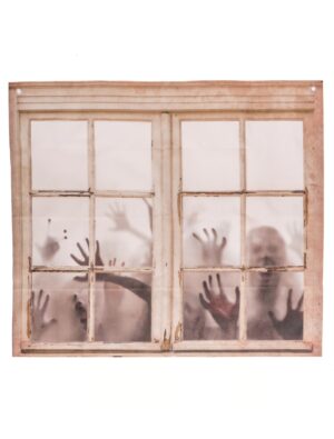 Dekotuch Fenster mit Händen Farbe: weiß