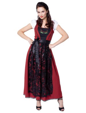 Dirndl Christa Damen bordeaux 34