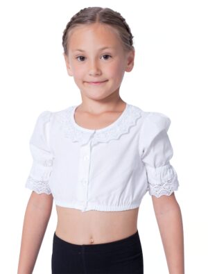 Dirndlbluse Kinder weiß 104