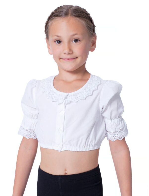 Dirndlbluse Kinder weiß 104