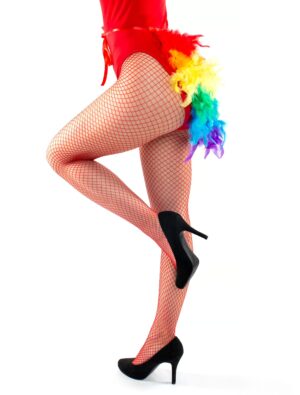 Federschleppe kurz rainbow