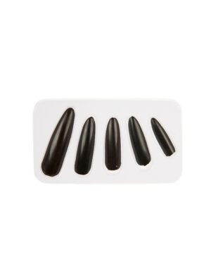 Fingernägel lang schwarz Schminke für Karneval & Fasching