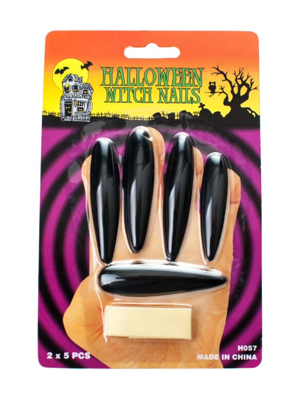 Fingernägel lang schwarz Schminke für Karneval & Fasching
