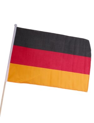 Flagge Deutschland mit Stab 90x60cm Farbe: schwarz/rot/gold