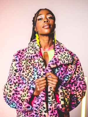 Fleecejacke Leopard bunt S-M Farbe: bunt