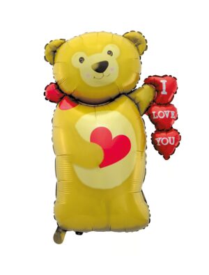 Folienballon Bär I Love You L Farbe: gelb