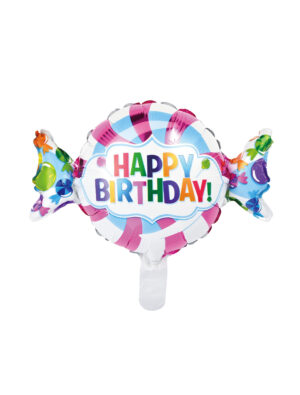 Folienballon Bonbon Happy Birthday Farbe: mehrfarbig