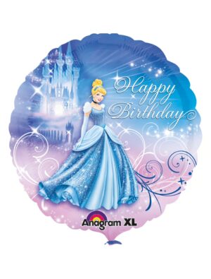 Folienballon Cinderella Happy Birthday S Farbe: bunt