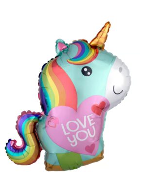 Folienballon Einhorn Love you S Farbe: bunt