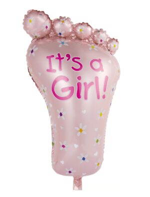 Folienballon Fußabdruck It´s a Girl S Farbe: rosa