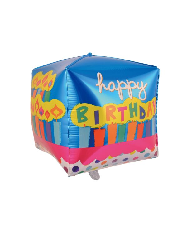 Folienballon Happy Birthday Würfel L Farbe: bunt