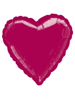 Folienballon Herz 43cm S fuchsia